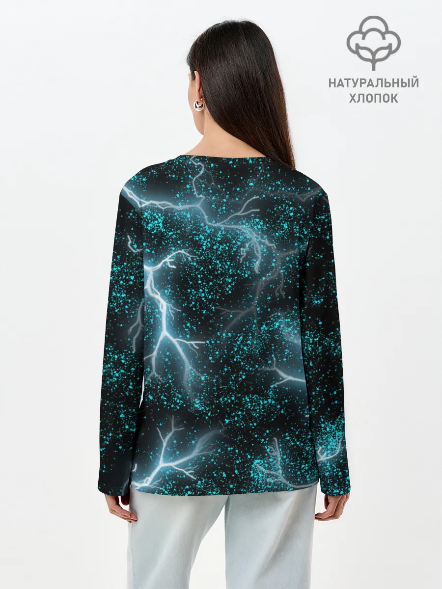 Лонгслив женский. Хлопок / Молния