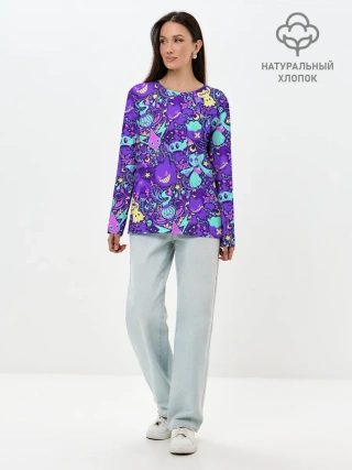 Лонгслив женский. Хлопок / Сумеречные монстрики