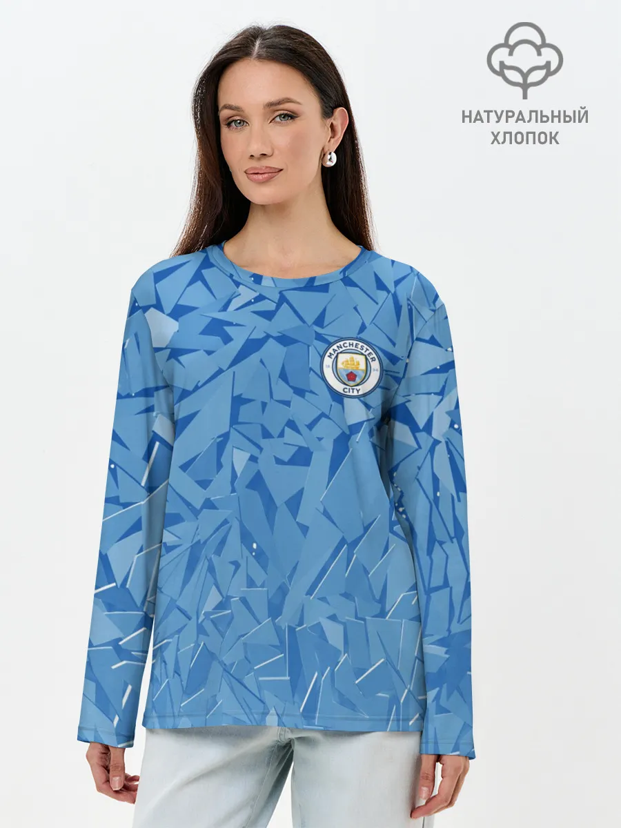 Лонгслив женский. Хлопок / Манчестер Сити | Man City