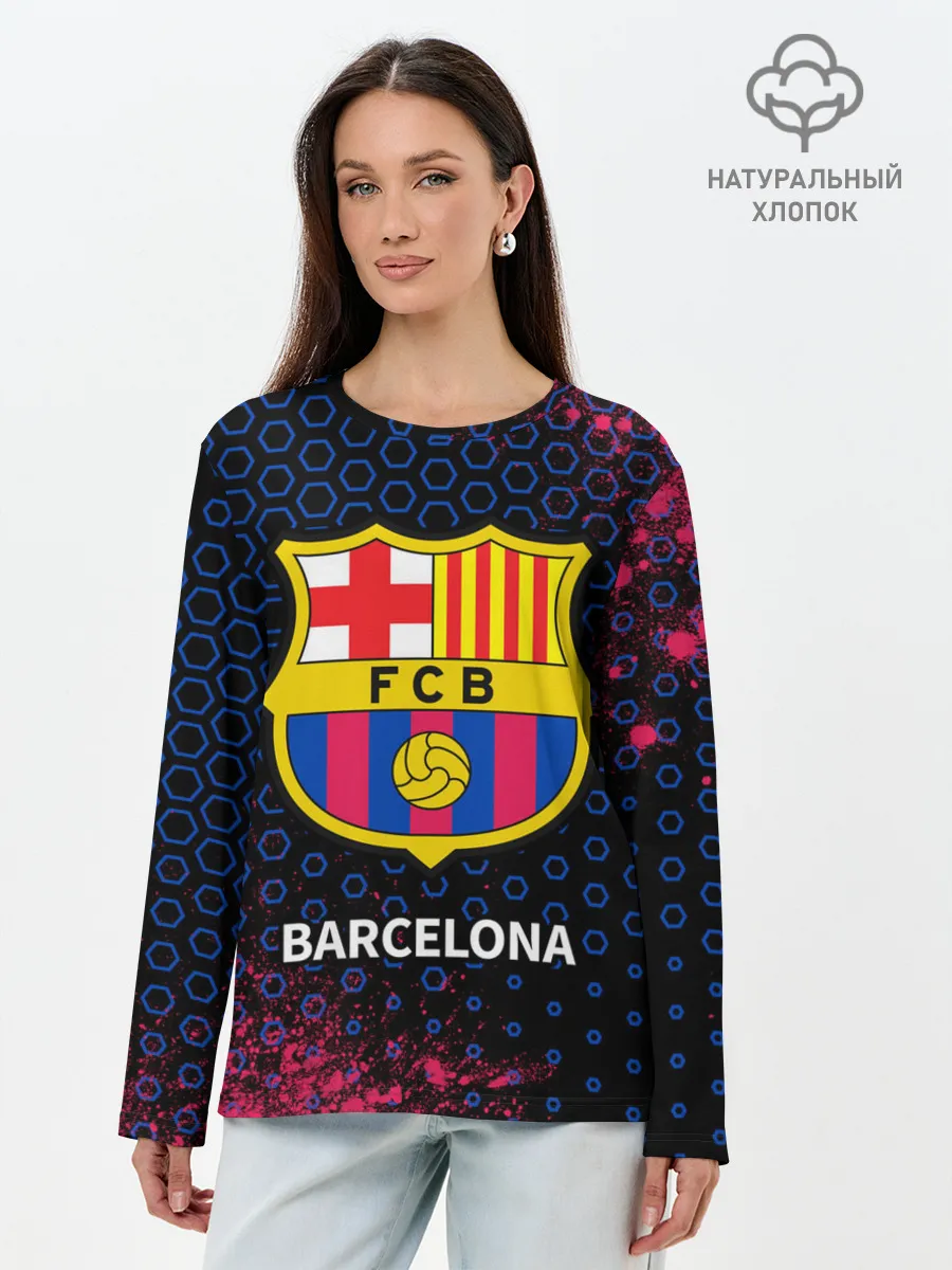 Лонгслив женский. Хлопок / BARCELONA / БАРСЕЛОНА