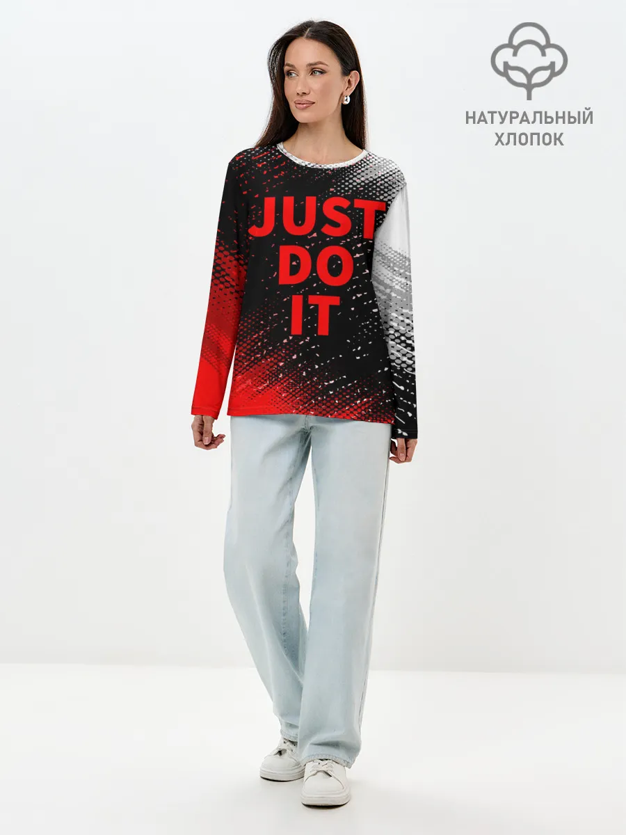 Лонгслив женский. Хлопок / JUST DO IT