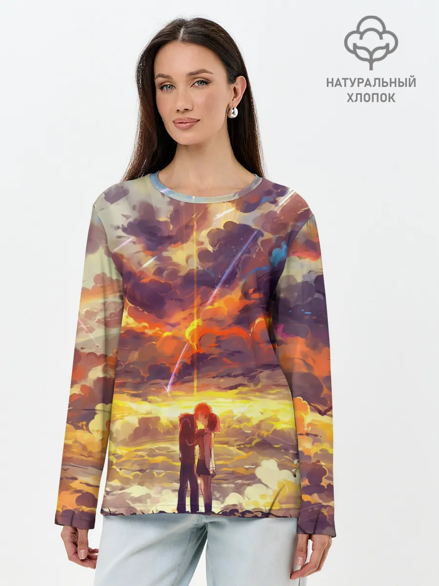 Лонгслив женский. Хлопок / ТВОЕ ИМЯ