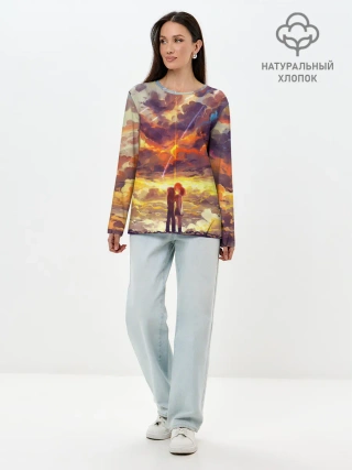 Лонгслив женский. Хлопок / ТВОЕ ИМЯ