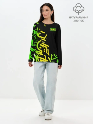 Лонгслив женский. Хлопок / PUBG