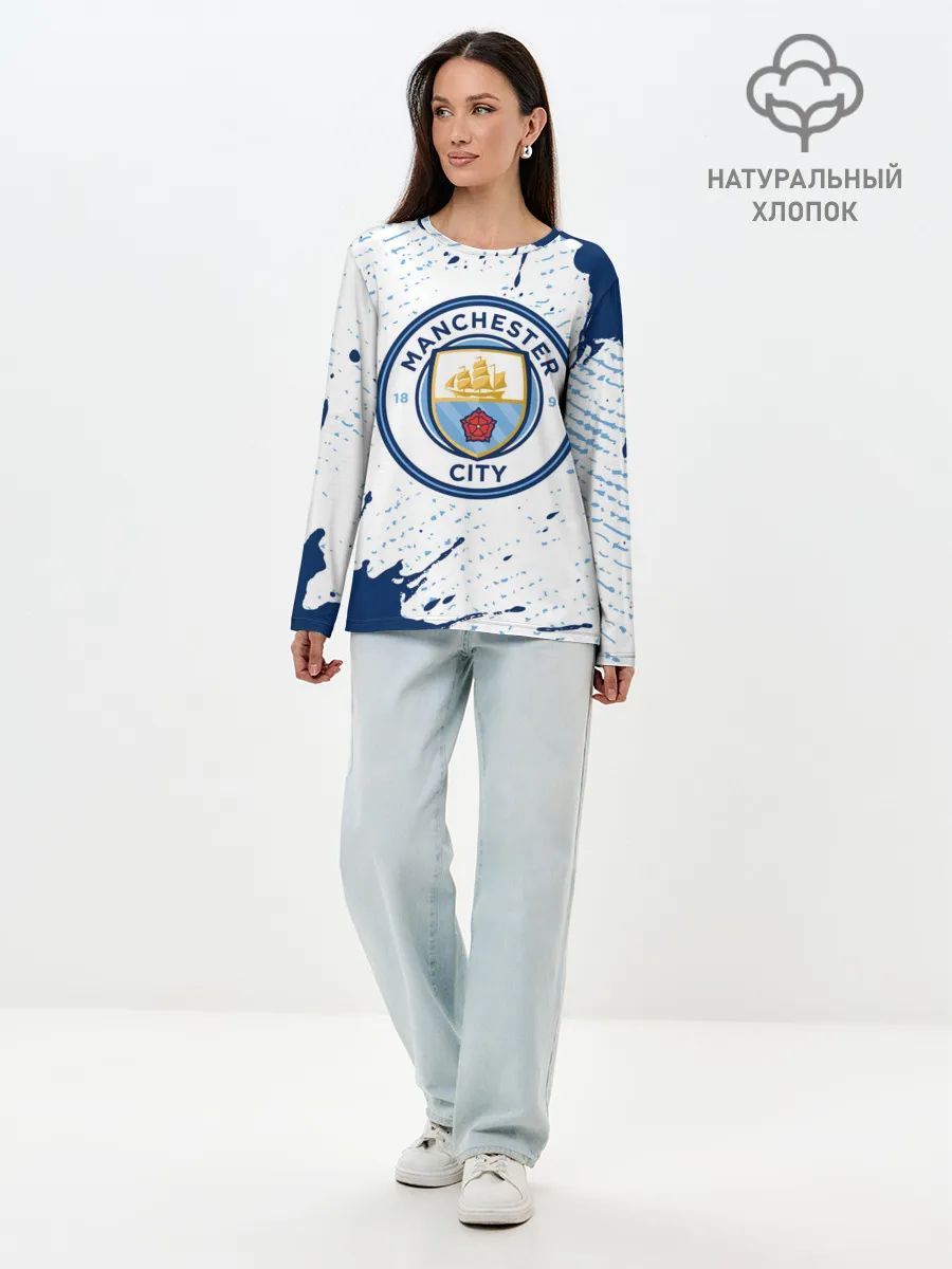 Лонгслив женский. Хлопок / MANCHESTER CITY Манчестер Сити
