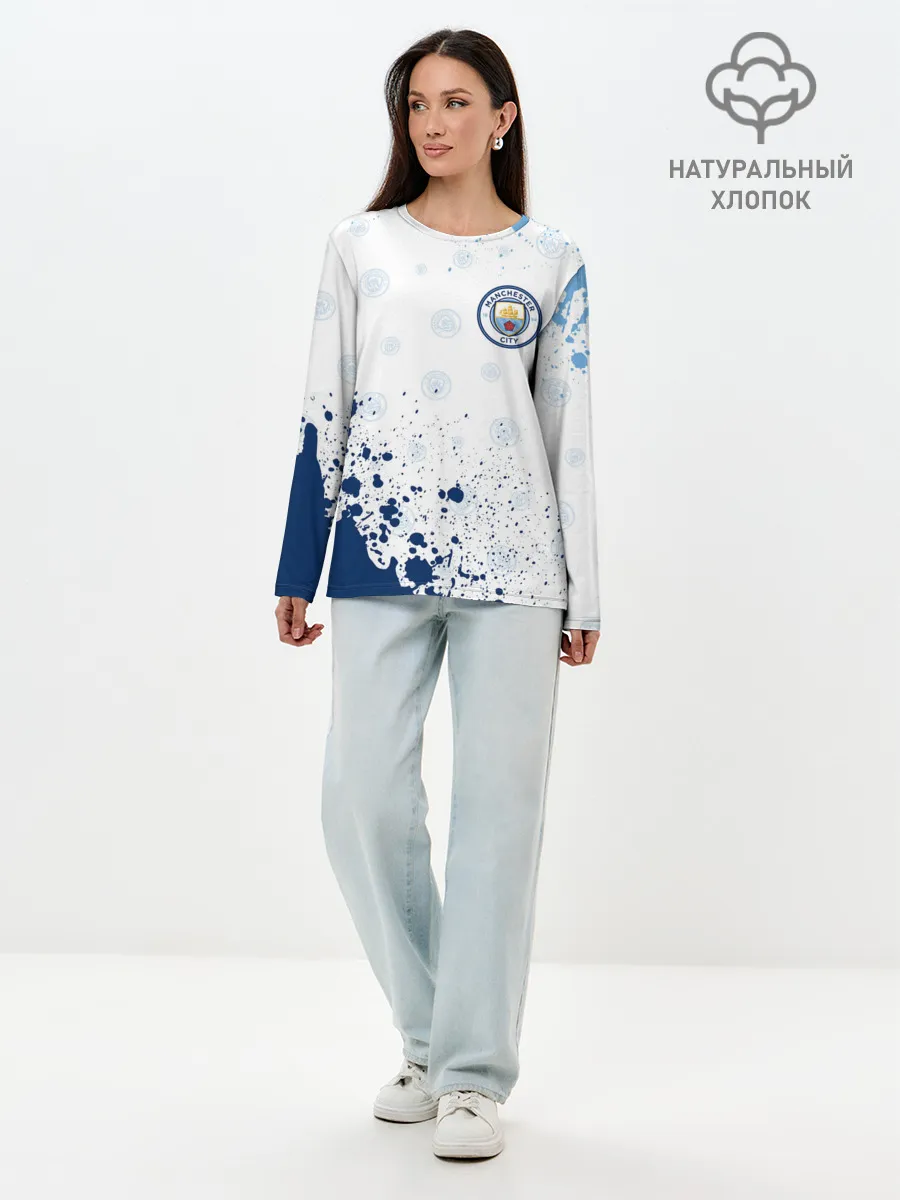 Лонгслив женский. Хлопок / MANCHESTER CITY Манчестер Сити