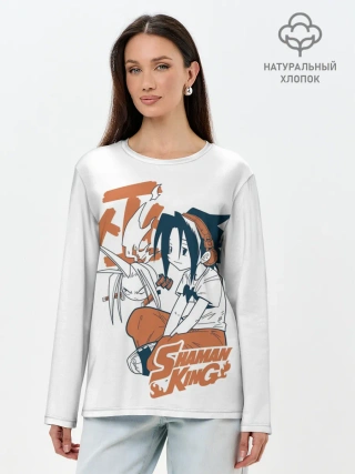 Лонгслив женский. Хлопок / Дружба Йо и Амидамару