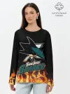 Лонгслив женский. Хлопок / Сан-Хосе Шаркс