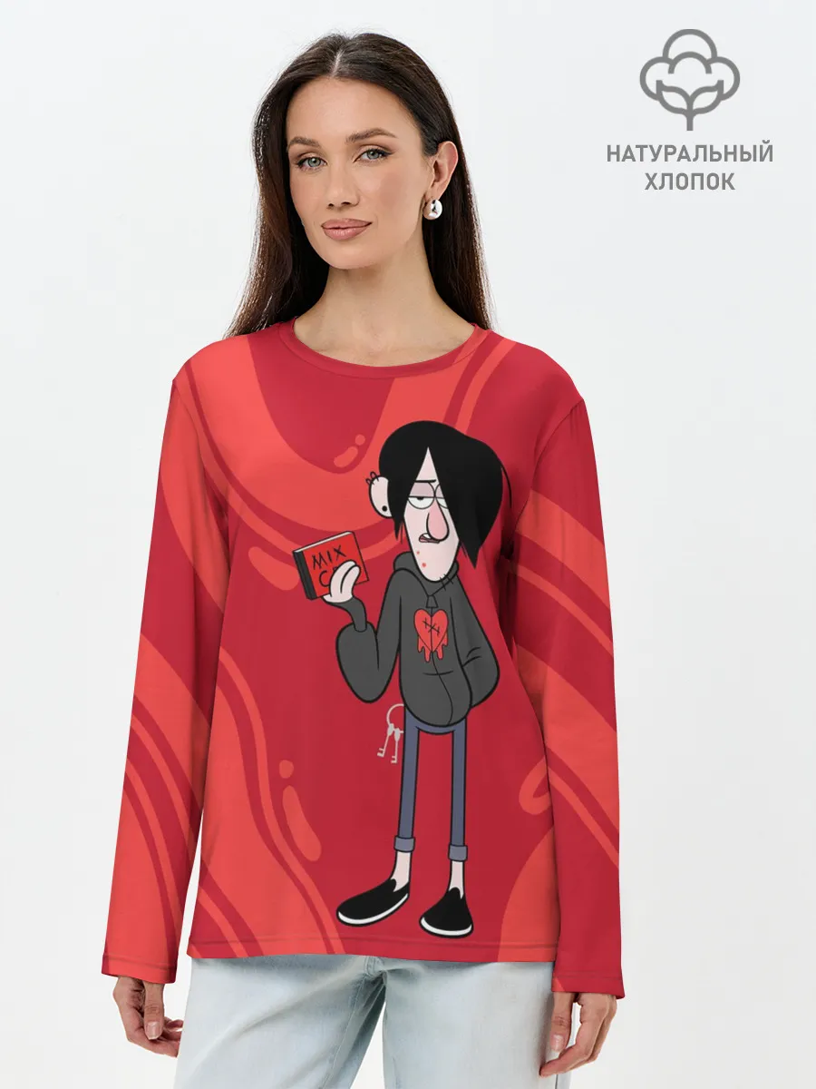 Лонгслив женский. Хлопок / Робби