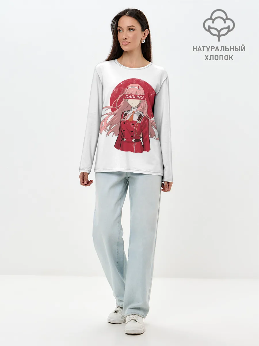 Лонгслив женский. Хлопок / Darling Zero Two White