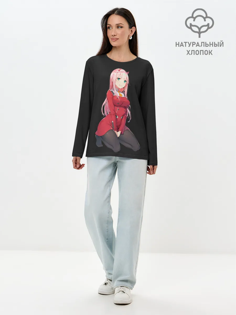Лонгслив женский. Хлопок / Прекрасная Zero Two