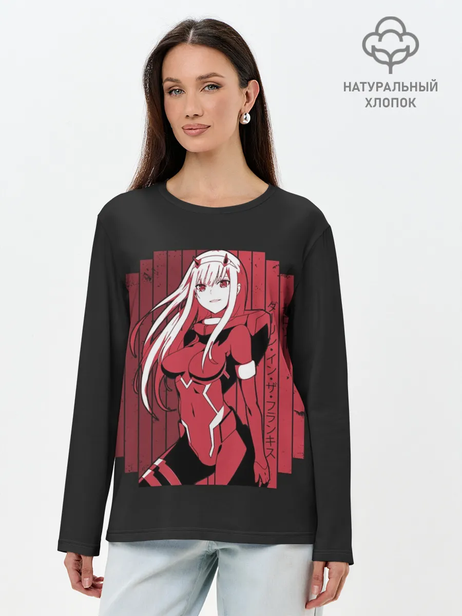 Лонгслив женский. Хлопок / Zero Two в костюме