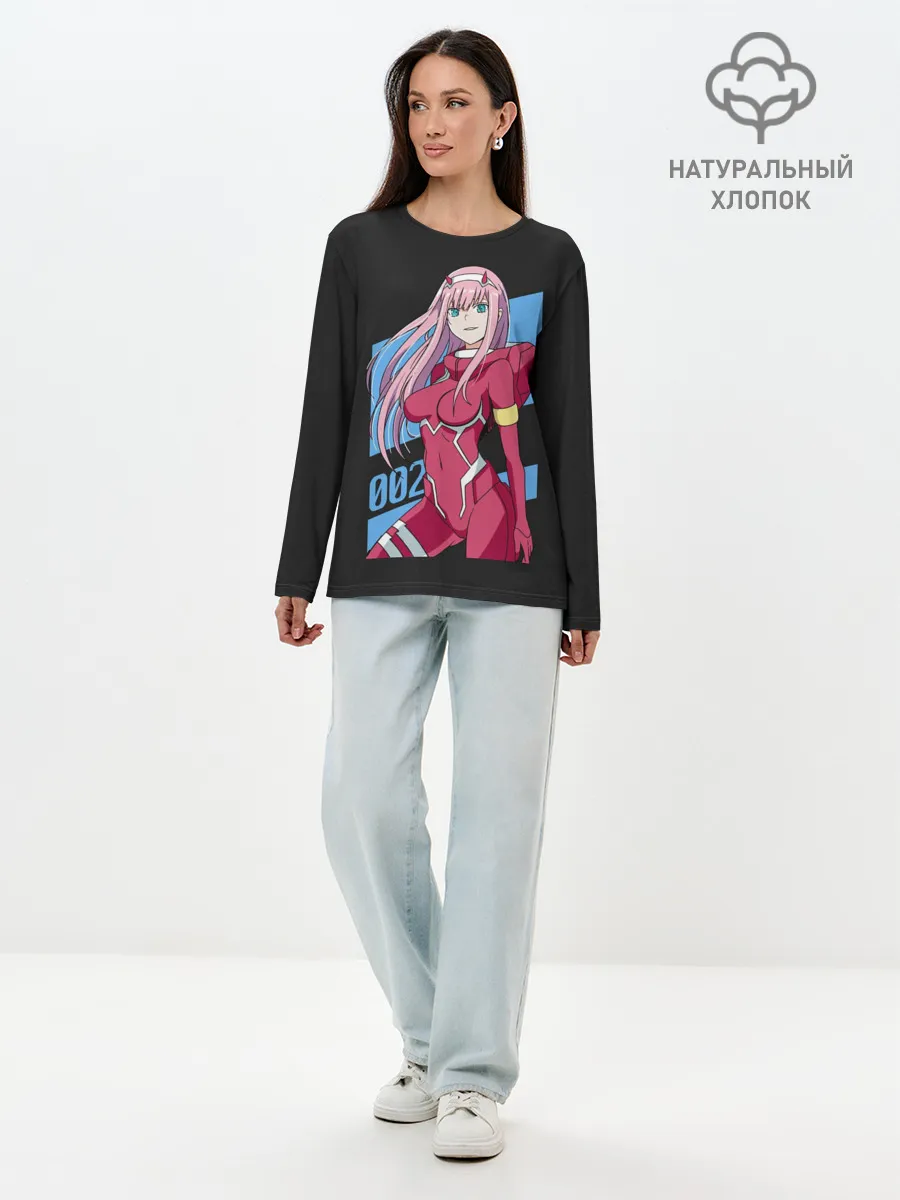 Лонгслив женский. Хлопок / Zero Two in costume