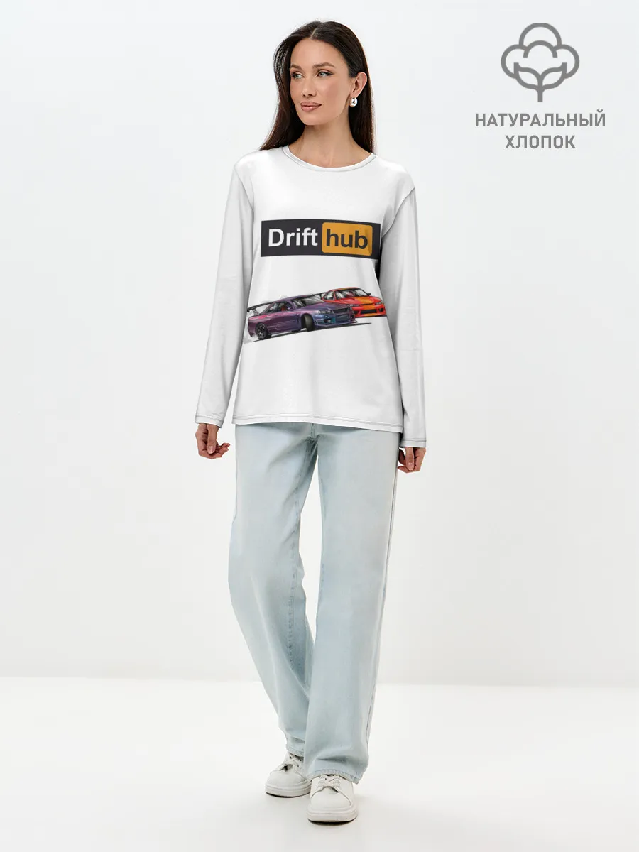 Лонгслив женский. Хлопок / Дрифт
