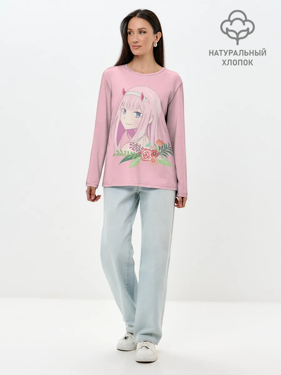 Лонгслив женский. Хлопок / Pink Zero Two