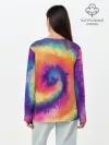 Лонгслив женский. Хлопок / TIE-DYE MULTICOLOR