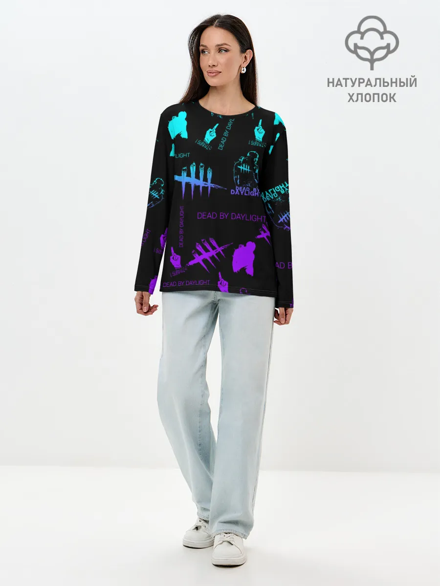Лонгслив женский. Хлопок / Dead by Daylight.