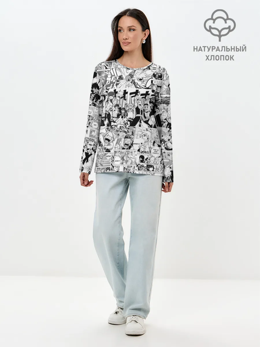 Лонгслив женский. Хлопок / Хвост Феи Грей