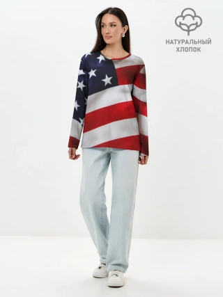 Лонгслив женский. Хлопок / США | USA
