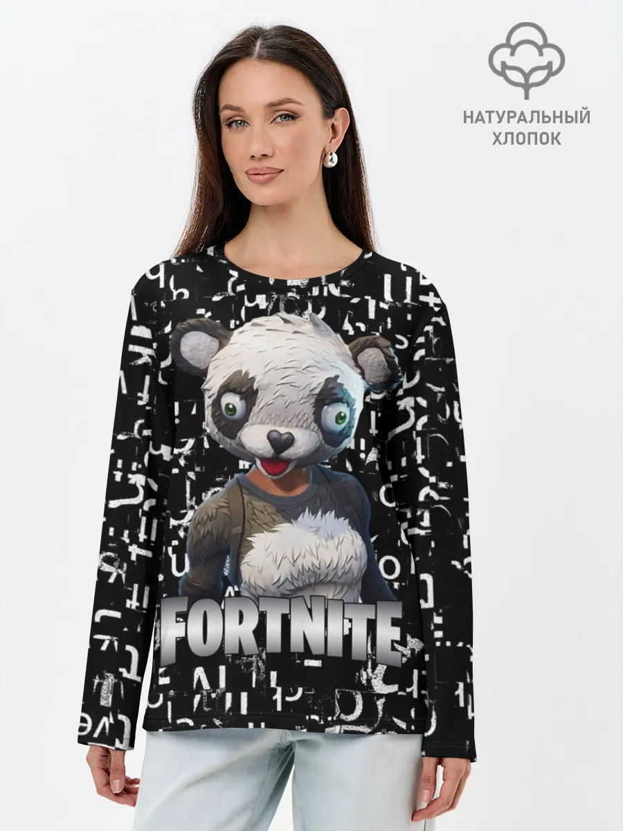 Лонгслив женский. Хлопок / Fortnite | Panda