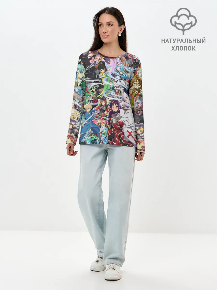 Лонгслив женский. Хлопок / Sword Art Online