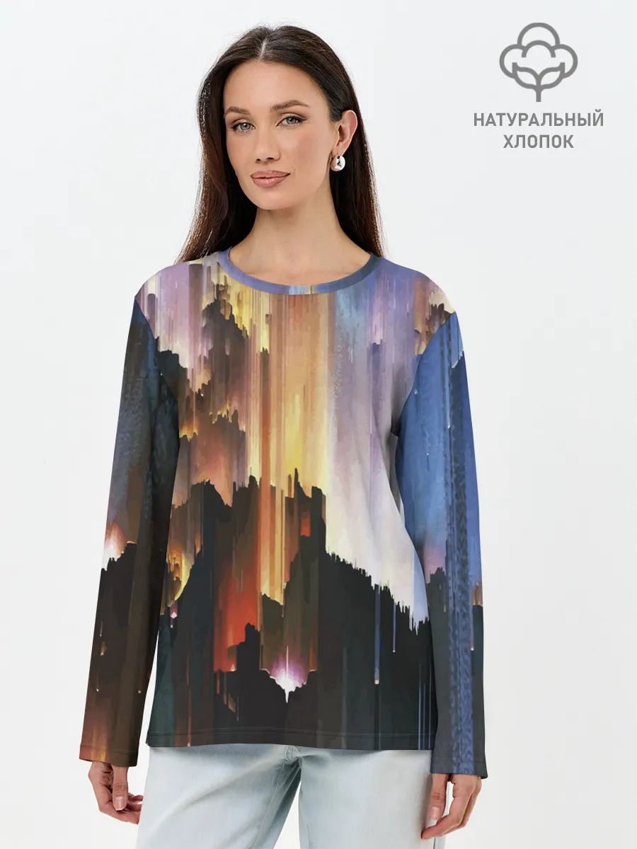 Лонгслив женский. Хлопок / Space
