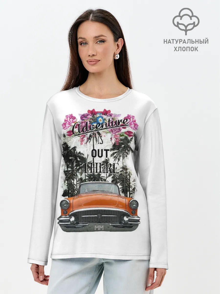 Лонгслив женский. Хлопок / Adventure
