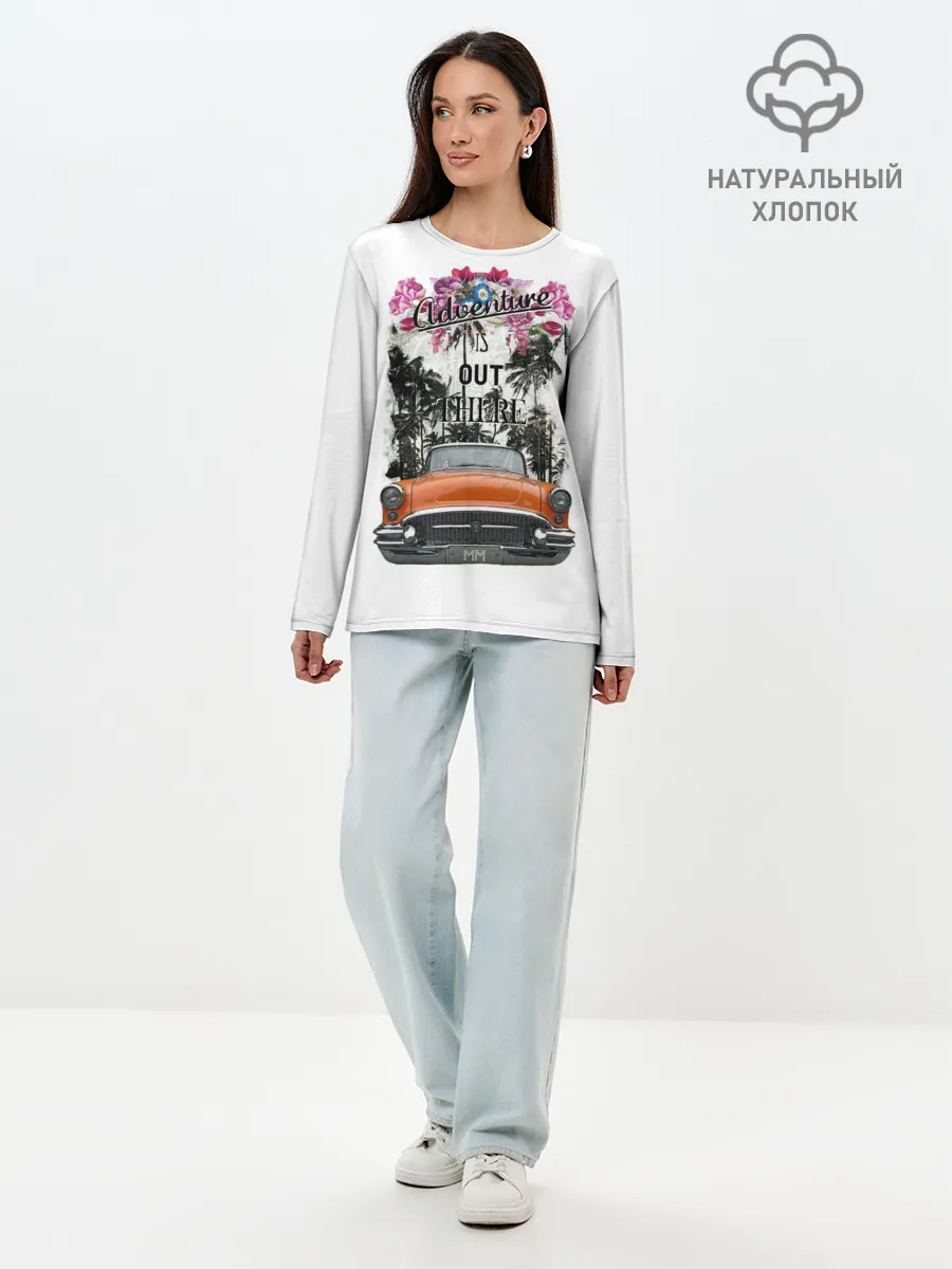 Лонгслив женский. Хлопок / Adventure