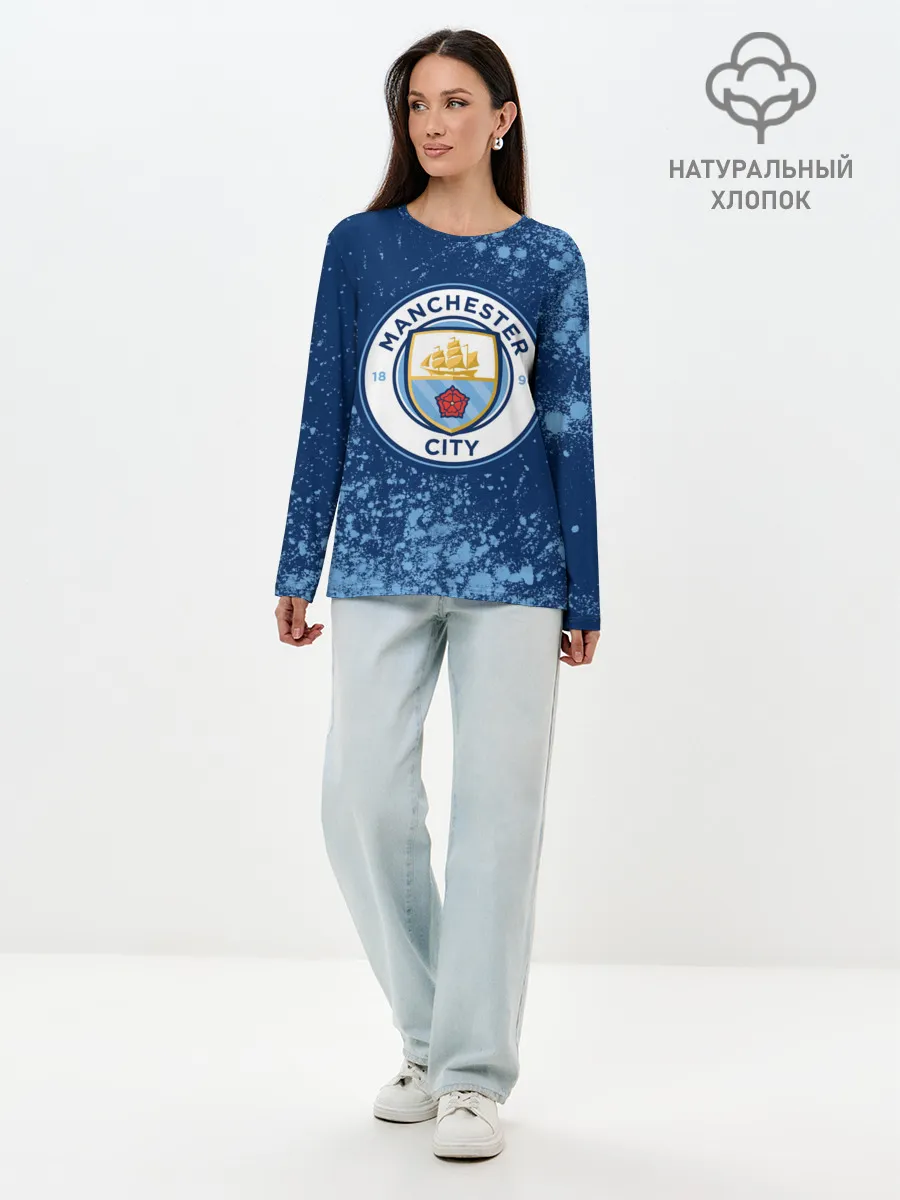 Лонгслив женский. Хлопок / MANCHESTER CITY Манчестер Сити