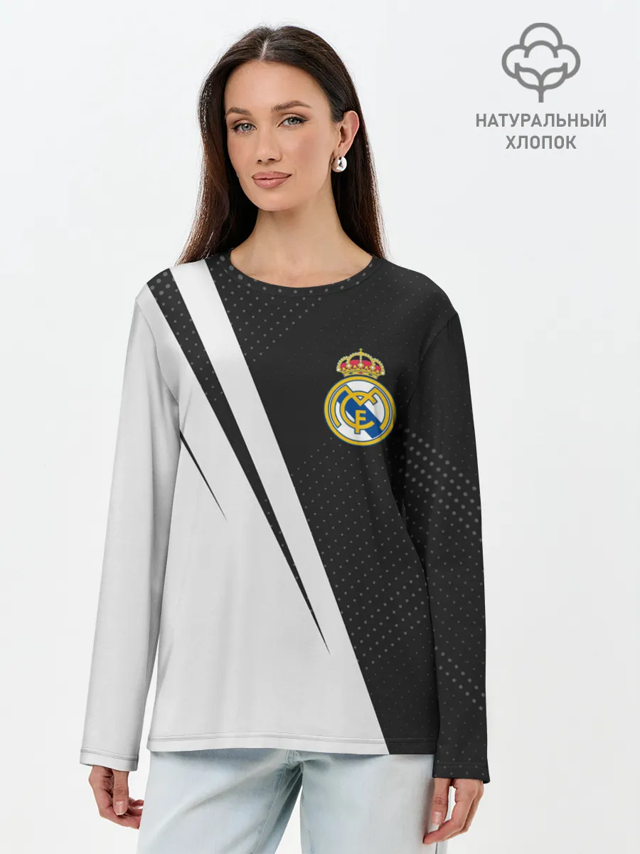Лонгслив женский. Хлопок / REAL MADRID / РЕАЛ МАДРИД