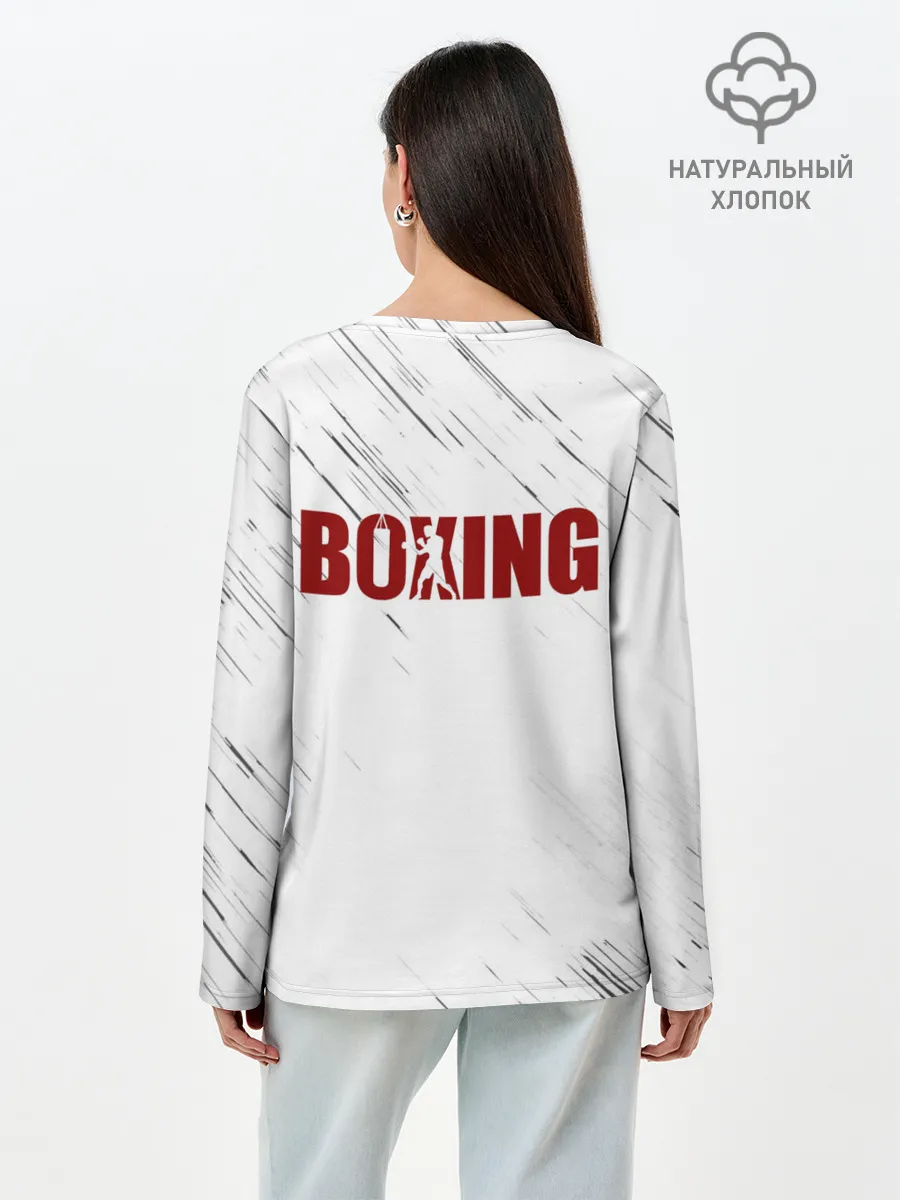 Лонгслив женский. Хлопок / Бокс