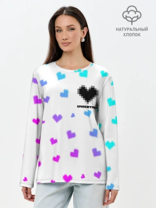 Лонгслив женский. Хлопок / UNDERTALE / АНДЕРТЕЙЛ