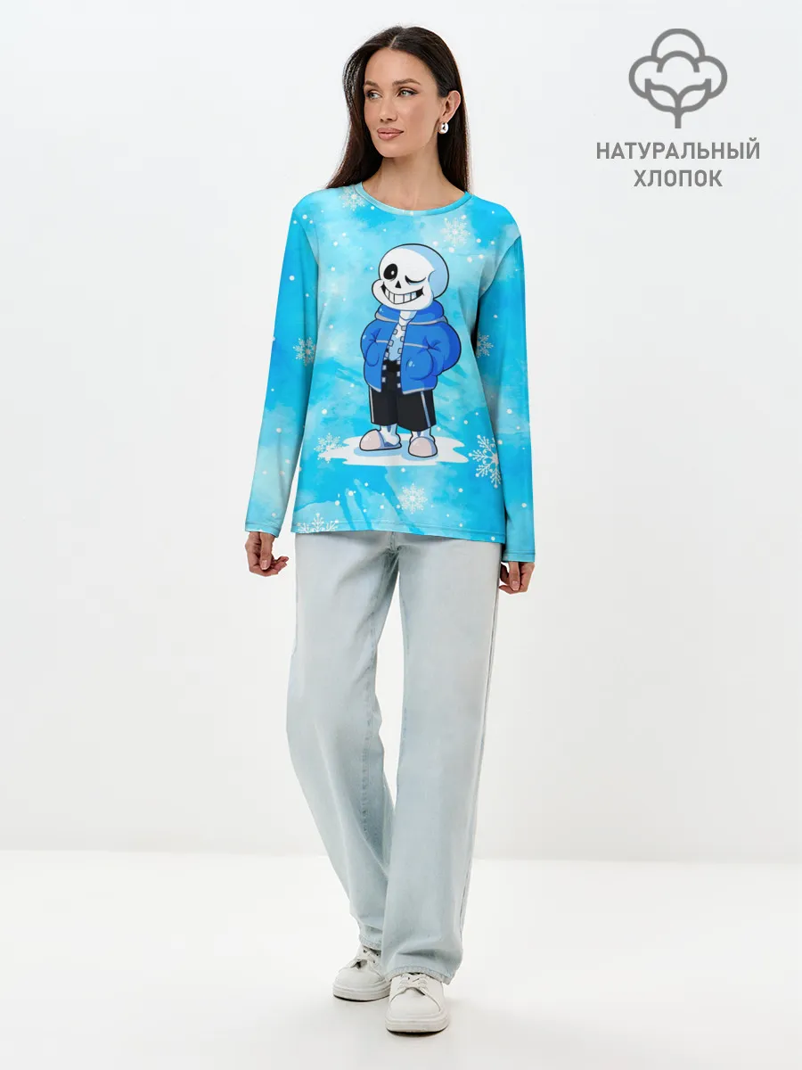 Лонгслив женский. Хлопок / UNDERTALE