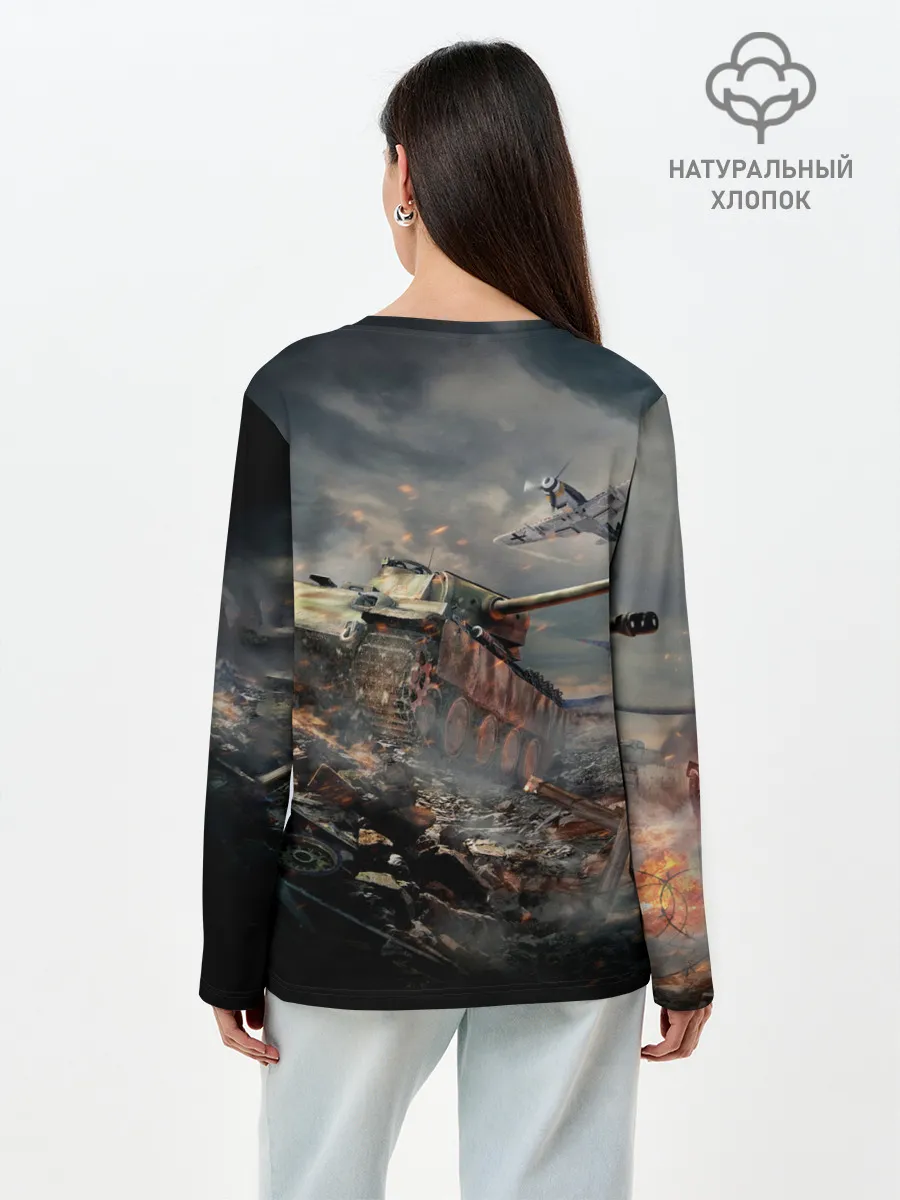 Лонгслив женский. Хлопок / Танк