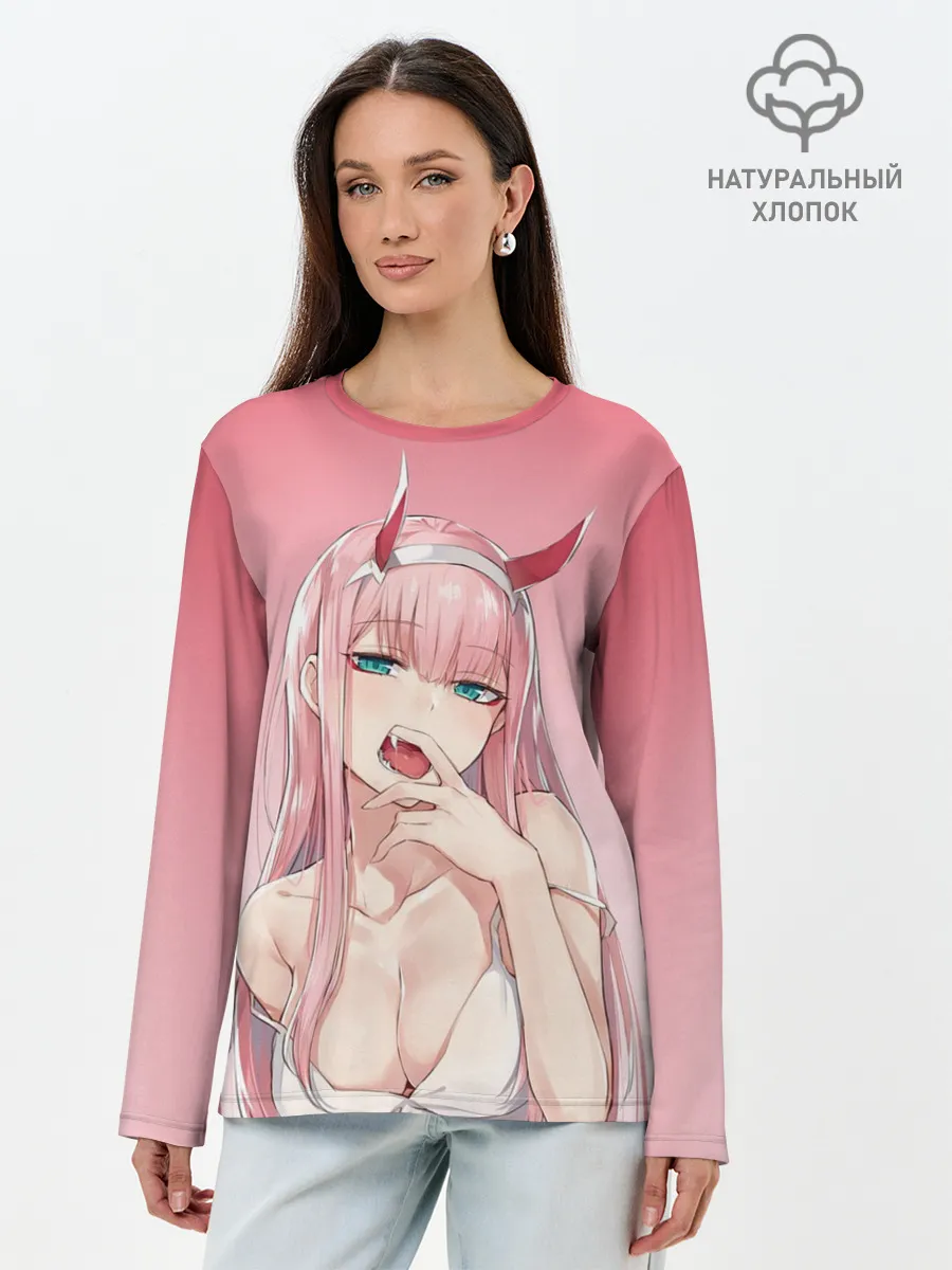 Лонгслив женский. Хлопок / Sexy 02