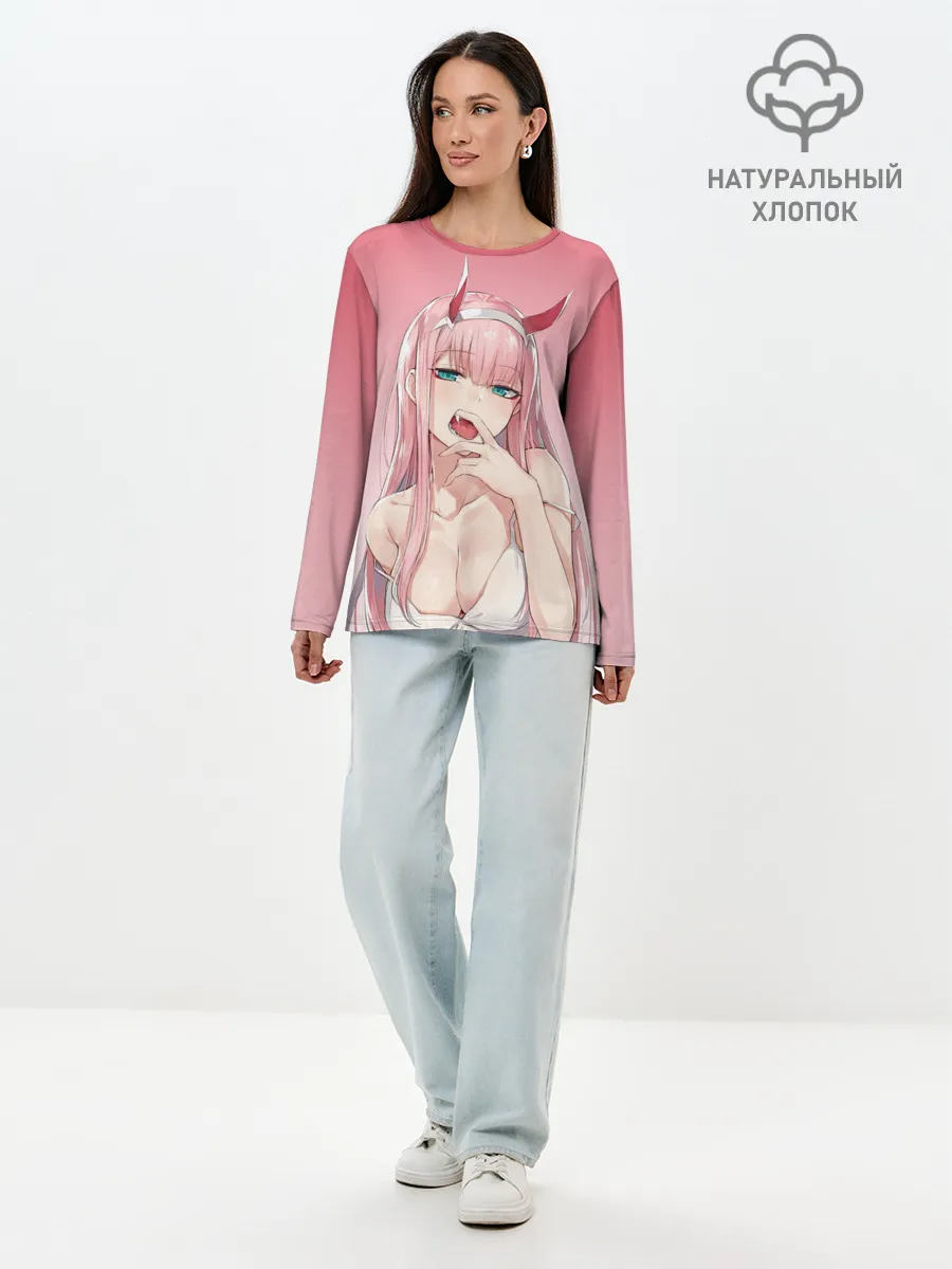 Лонгслив женский. Хлопок / Sexy 02