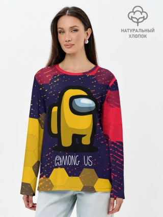 Лонгслив женский. Хлопок / AMONG US / АМОНГ АС