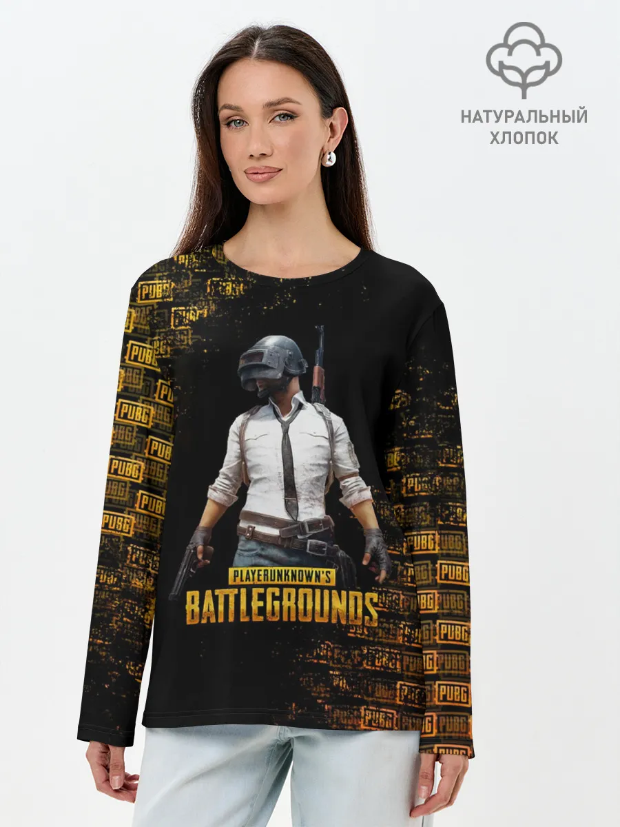 Лонгслив женский. Хлопок / PUBG