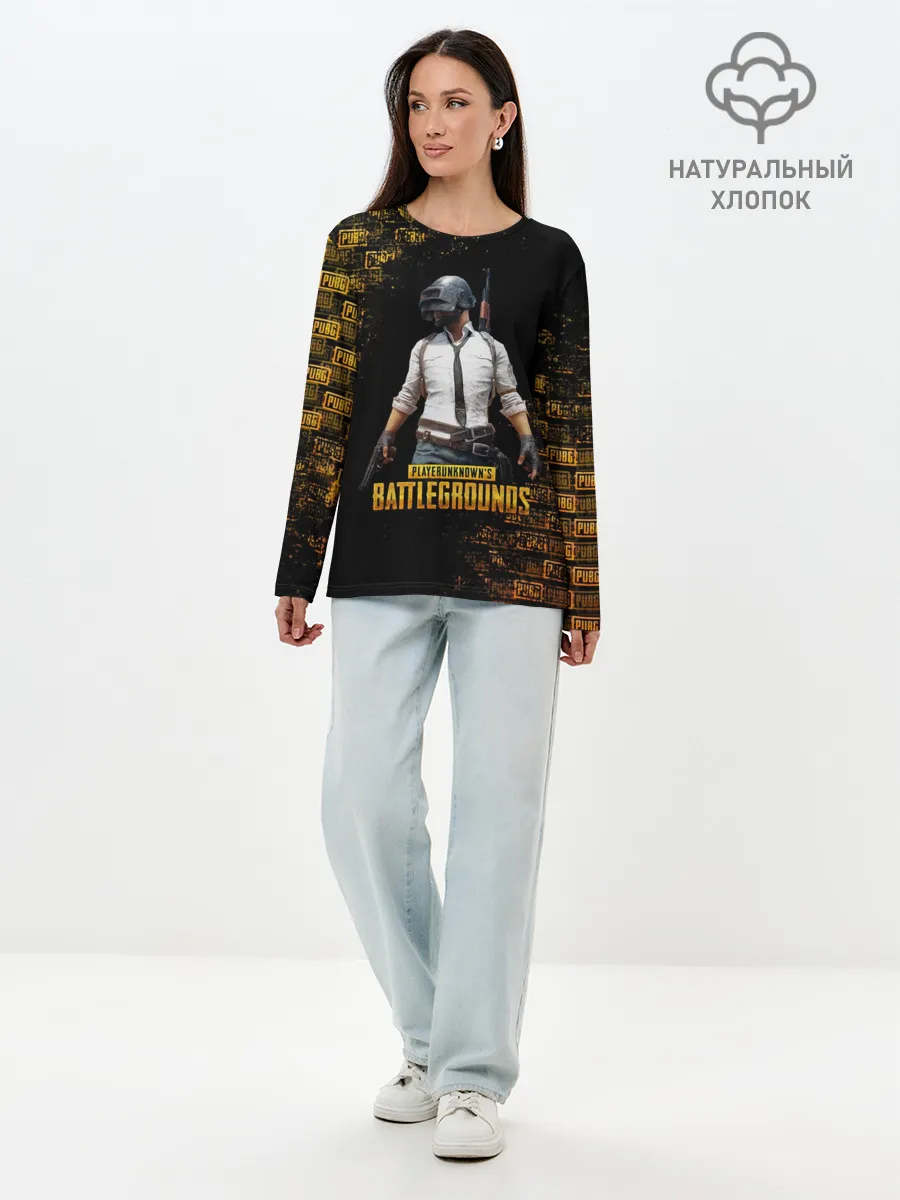 Лонгслив женский. Хлопок / PUBG