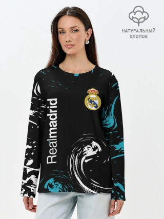 Лонгслив женский. Хлопок / REAL MADRID.