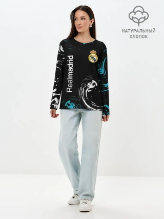 Лонгслив женский. Хлопок / REAL MADRID.