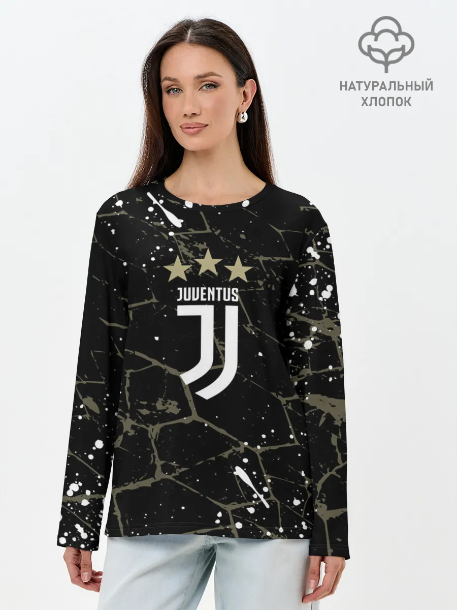 Лонгслив женский. Хлопок / JUVENTUS.