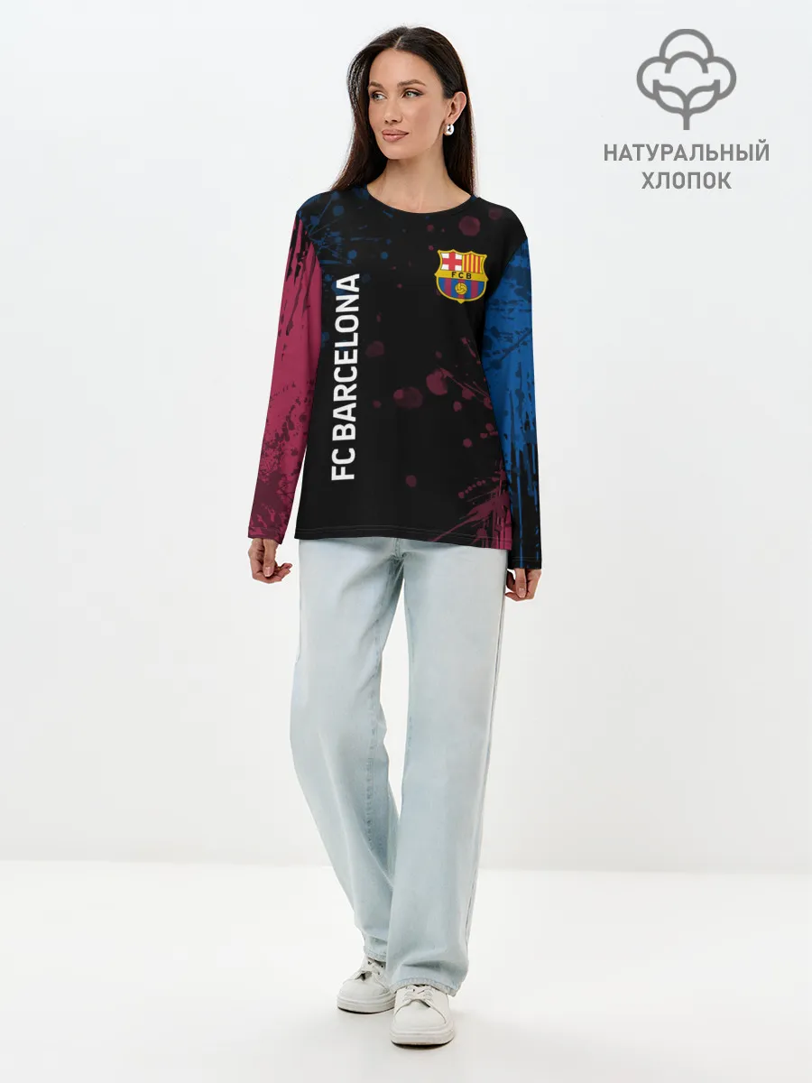 Лонгслив женский. Хлопок / FC BARCELONA.