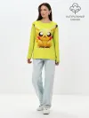 Лонгслив женский. Хлопок / Pikachu Pika Pika