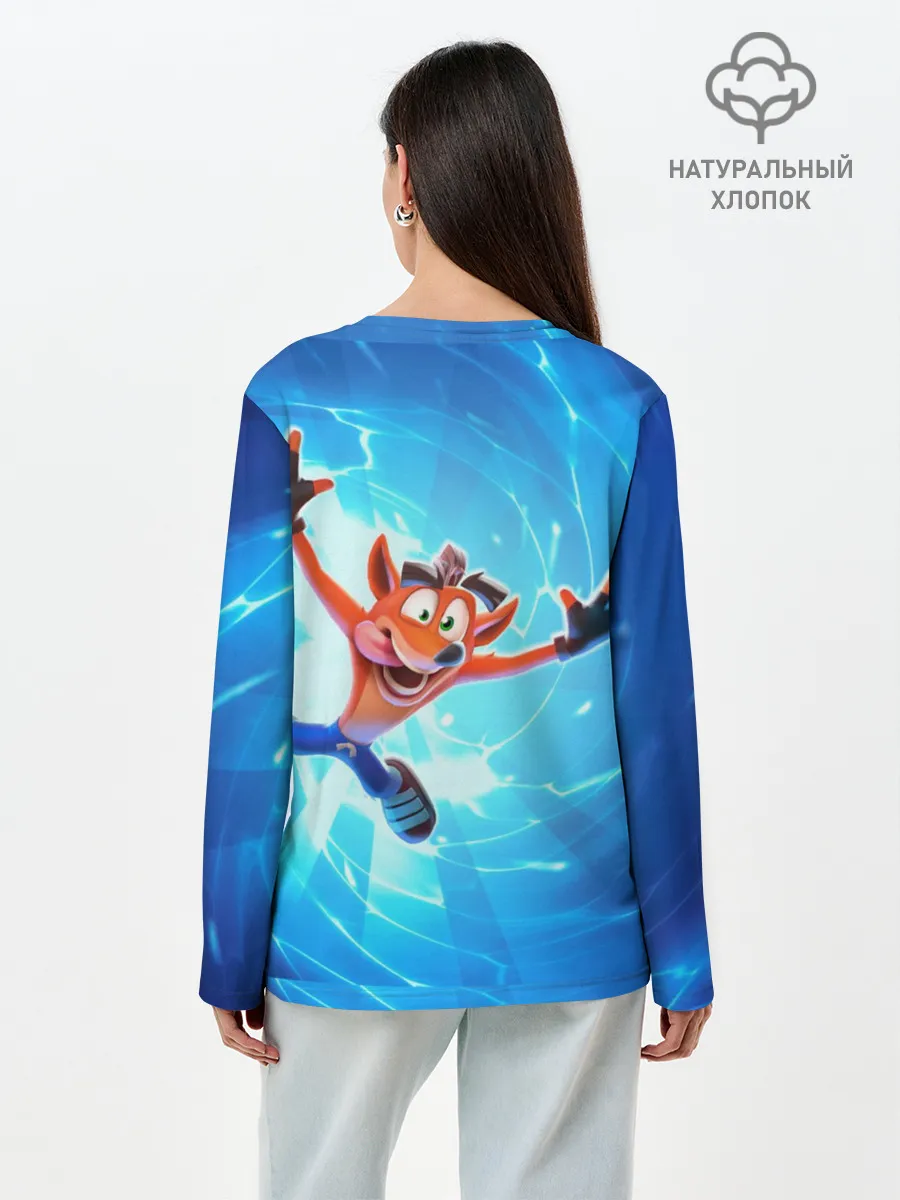 Лонгслив женский. Хлопок / Crash Bandicoot