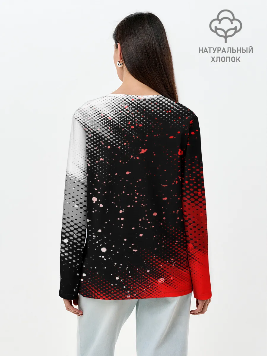 Лонгслив женский. Хлопок / AC MILAN / МИЛАН