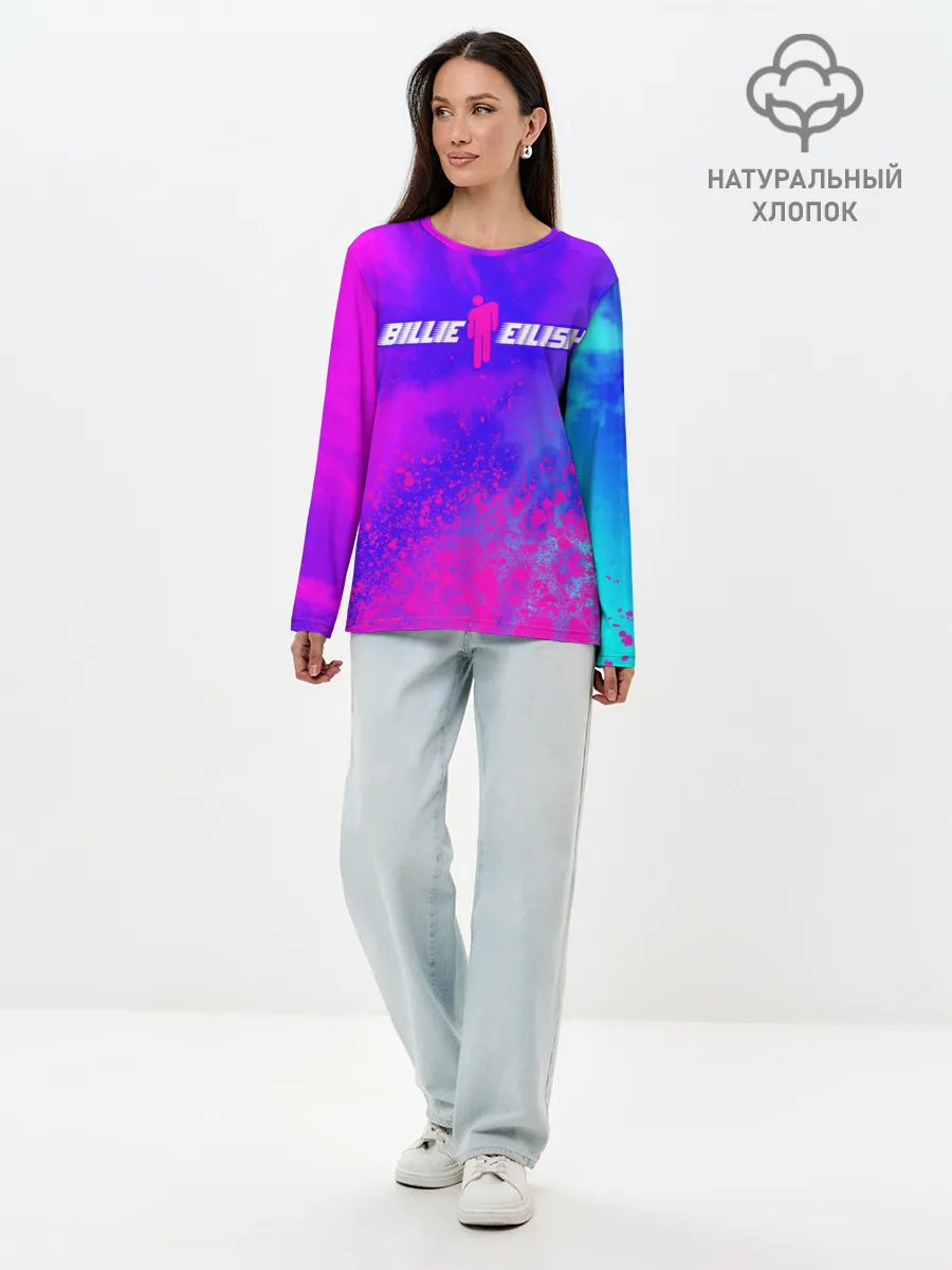 Лонгслив женский. Хлопок / BILLIE EILISH / БИЛЛИ АЙЛИШ