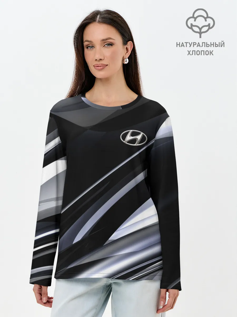 Лонгслив женский. Хлопок / Hyundai