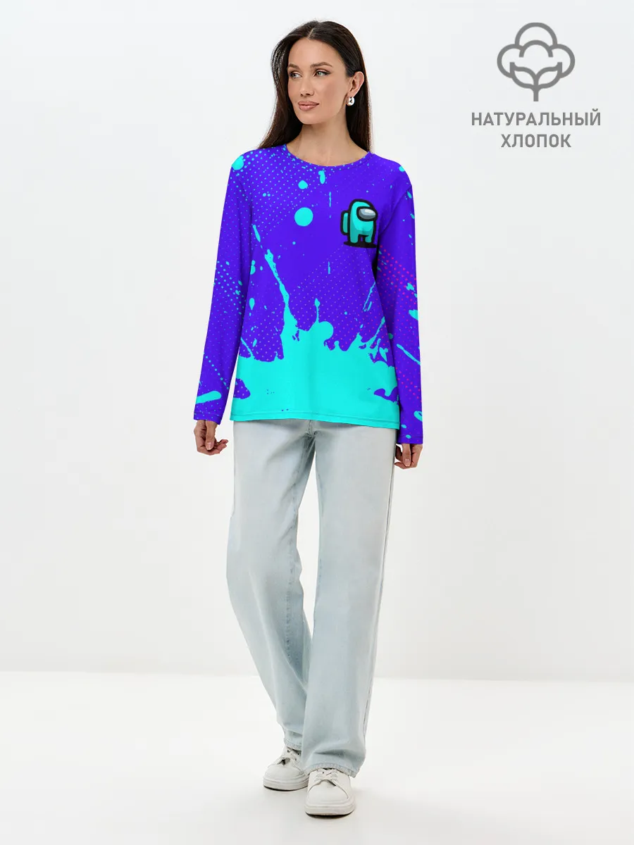 Лонгслив женский. Хлопок / AMONG US / АМОНГ АС