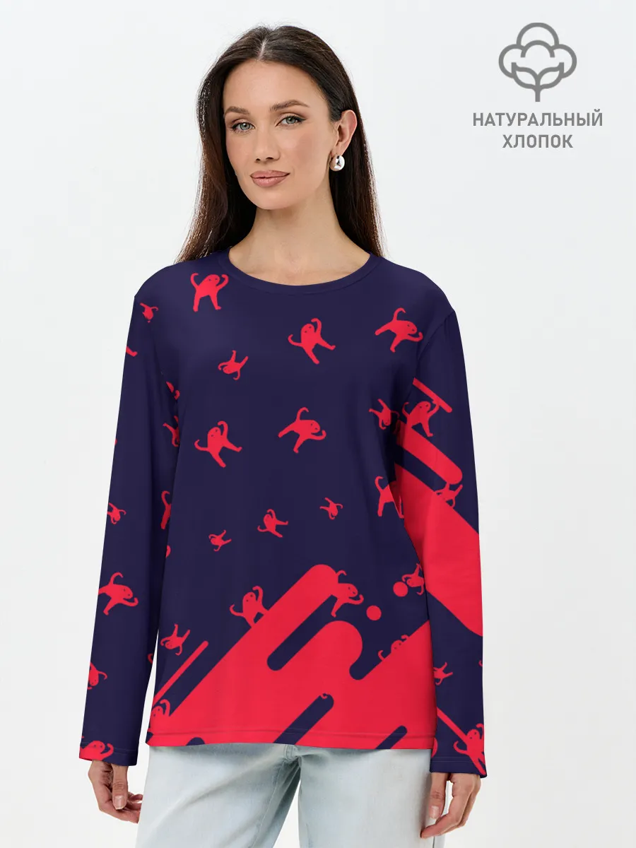 Лонгслив женский. Хлопок / ЪУЪ СЪУКА